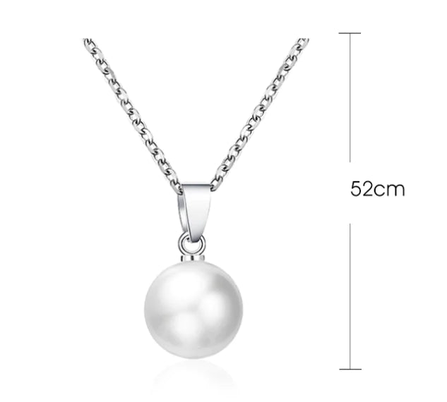 Pearl Women's Necklace with Beaded Pendant (Choker)